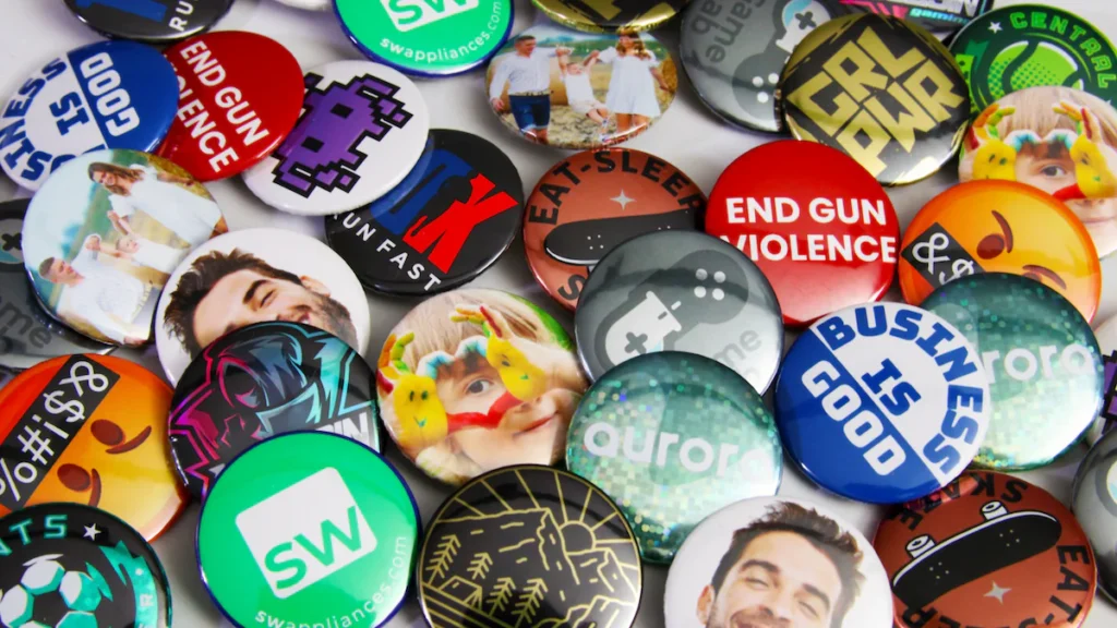 Custom Button & Pin Badges in Oman